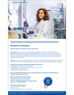 Research Assistant Schachtrup Group